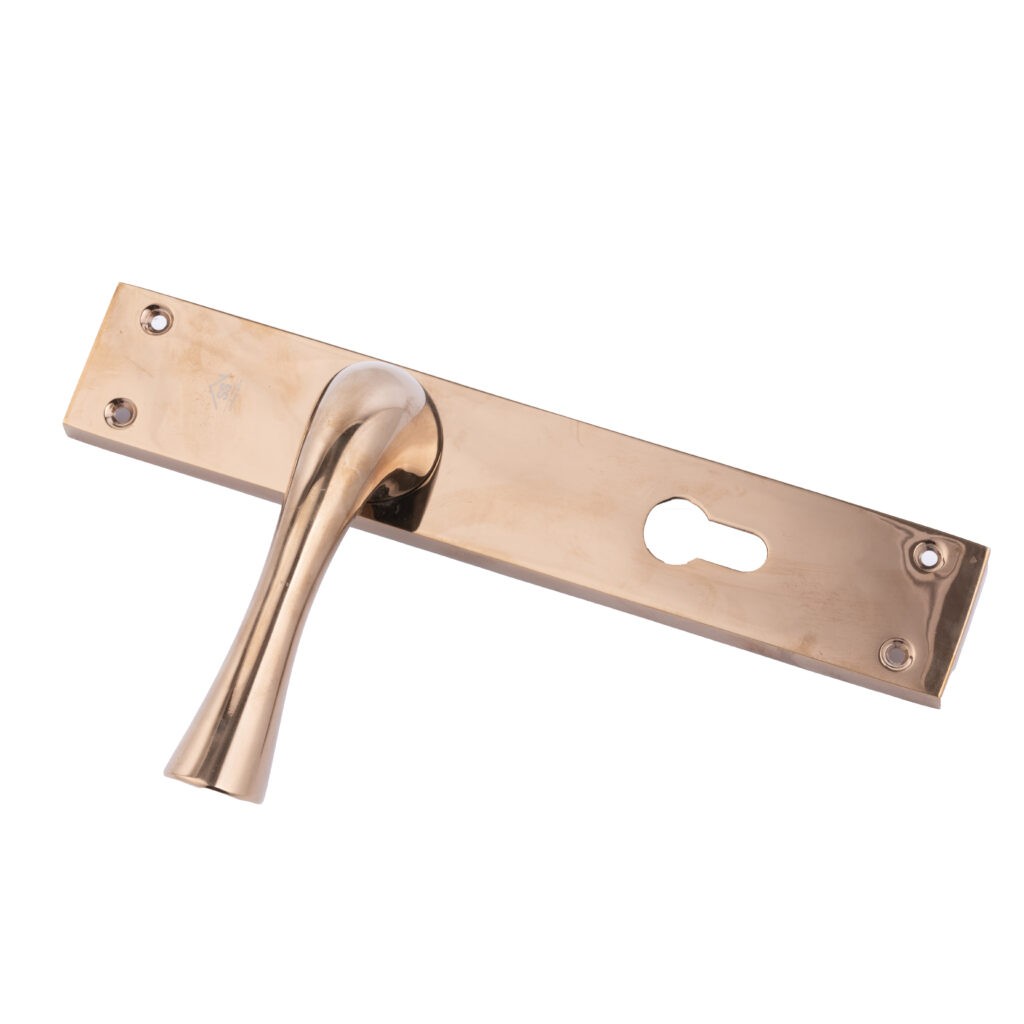 Solid Brass Plate Door Handle PVD Gold PVD Rose Gold Matt SSF Matt Graphite Matt Antique