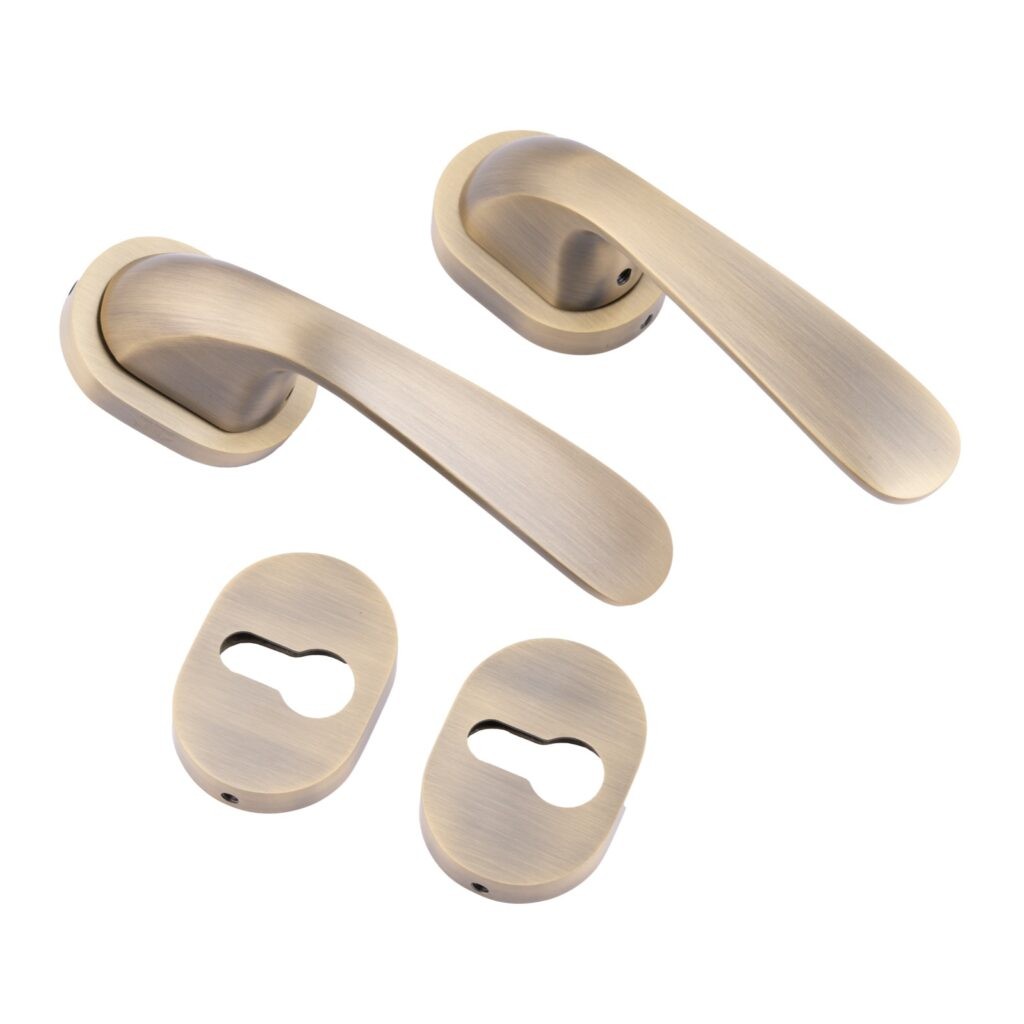 Solid Brass Rose Door Handle PVD Gold PVD Rose Gold Matt SSF Matt Graphite Matt Antique - Matt SSF