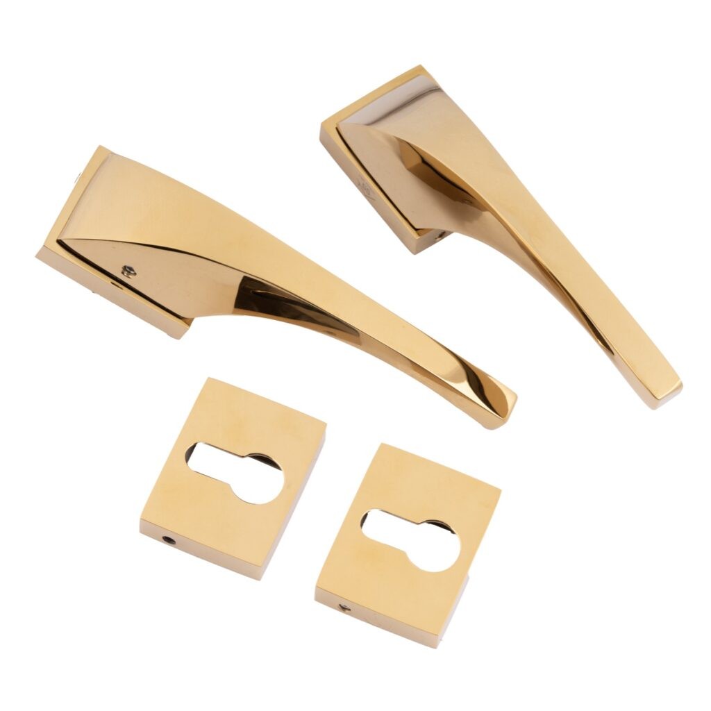 Solid Brass Rose Door Handle PVD Gold PVD Rose Gold Matt SSF Matt Graphite Matt Antique - Matt SSF