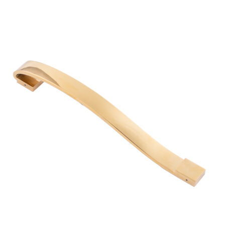 Solid Brass Curved Pull Handle PVD GOLD Stainless Steel